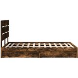  Krevet s od storage s uzglavljem Dimljeni hrast 120 x 190 cm | shoptok.hr