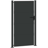  Vrtna vrata 110 x 205 cm Crna Može se zaključati | shoptok.hr