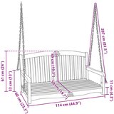 Ljuljačka Prirodna 114 x 60 x 60,5 cm Čvrsto teak drvo | shoptok.hr