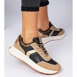 D/CEO marka niezdefiniowana Black women's sneakers with glitter and animal print addition Markuta | Shoptok.si