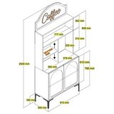 Hanah home lyon 80 cream black