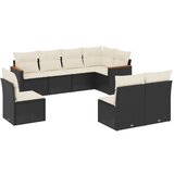 The Living Store Vrtna sedežna garnitura 8-delna z blazinami črn poli ratan - Vrtna Sedežna Garniture, (21453139) | Shoptok.si