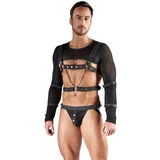 Svenjoyment Crop Top, Chest Harness & Jock Set 2180502 Black XL