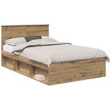  Krevetna konstrukcija Umjetnička hrastovina 120 x 190 cm | shoptok.hr