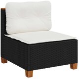  6-dijelni set vrtnih sofa s jastucima crni od poliratana Crna 63.5 x 56 x 32 cm | Shoptok.si