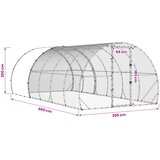  Kokošinjac Srebrna 600 x 300 x 200 cm Pocinčani čelik | shoptok.hr