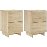  Noćni ormar 2 kom. Hrast sonoma 33,5 x 34,5 x 50 cm | shoptok.hr