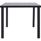  Blagovaonski stol crni i siva boja betona 200 x 100 x 75 cm MDF | shoptok.hr
