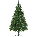  Božićno drvce s 300 LED svjetlima s stalakom Zelena 210 cm PE | shoptok.hr
