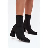 Boto Fabric Slip-On Women's Ankle Boots Black Virelle | Shoptok.si