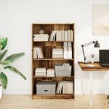  Regal za knjige boja starog drva 80x24x143 cm drveni | shoptok.hr