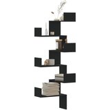 Maison Chic Stenska kotna polica - Viseča polica črna 45x45x147 cm inženirski les, (21793649) | Shoptok.si