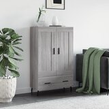  Visoka komoda siva boja hrasta 69,5x31x115 cm konstruirano drvo | shoptok.hr