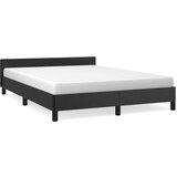 Maison Chic Posteljni okvir - Dvoposteljna postelja - Zakonska postelja z vzglavjem brez vzmetnice črn 140x190 cm, (21693849) | Shoptok.si