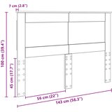  Uzglavlje s uzglavljem Staro drvo 140 cm Konstruirano drvo | shoptok.hr