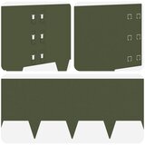  Ograda oko Travnjaka 20 pcs 100 x 30 cm Čelik Maslinastozelena | Eponuda.com