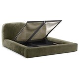 Micadoni Zelena oblazinjena zakonska postelja s prostorom za shranjevanje z letvenim dnom 160x200 cm Martina – | Shoptok.si