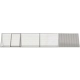 vidaXL Kletka za zajce siva 403,5x80,5x71 cm pocinkano jeklo | Shoptok.si