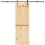  Klizna vrata NARVIK Prirodna i crna 70 x 210 cm (213,5 cm) | shoptok.hr
