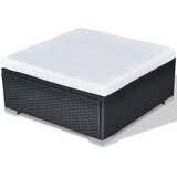 Poli 10-dijelna vrtna garnitura od poliratana s jastucima crna | shoptok.hr
