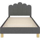  Krevet za djecu s uzglavljem Tamnosiva 80 x 200 cm Tkanina | shoptok.hr