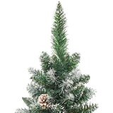 vidaXL Umjetno vitko božićno drvce s stalakom Zelena i bijela 150 cm | shoptok.hr