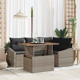  Sjedeća garnitura za vrt 5 kom. Siva Poli ratan 100 x 55 x 73 cm | shoptok.hr