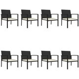  9-dijelni vrtni blagovaonski set od poliratana crni | shoptok.hr