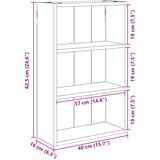  Kupaonski zidni ormarić s policom Bijeli 40 x 16 x 62,5 cm | shoptok.hr