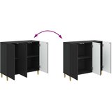  Strani šal Črna 89 x 34,5 x 80 cm Inženirski les, (5000233724) | Shoptok.si