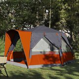 Šator za 5 osoba s krovom Siva i narančasta 333 x 317 x 194 cm | shoptok.hr
