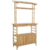 Vanjski bar stol s pohranom Prirodna 110 x 50 x 210 cm Bambus | shoptok.hr