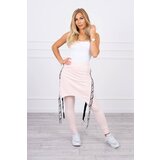 Kesi Pants/suit with selfie lettering powder pink Cene