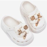 Boto Girls Foam Slippers With Bow And Decorations White Selvana | ePonuda.com