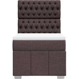  Krevet s oprugama i madracem tamnosmeđi 90 x 200 cm od tkanine | shoptok.hr