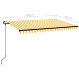 Tenda na ručno uvlačenje 450 x 350 cm žuto-bijela | shoptok.hr