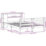 vidaXL Knjižna postelja brez vzmetnice vošč. rjava 160x200 cm borovina | Shoptok.si