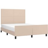 vidaXL Okvir za krevet s uzglavljem cappuccino 140x190 cm umjetna koža | shoptok.hr