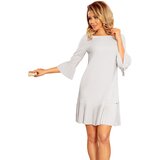 Numoco 228-6 LUCY - pleated comfortable dress - grey | Shoptok.si