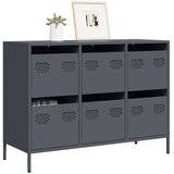 vidaXL Komoda antracitna 101,5x39x73,5 cm hladno valjano jeklo Cene