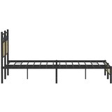  Posteljni okvir brez vzmetnice hrast 150x200 cm inženirski les, (21829132) | Shoptok.si