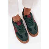 Boto Velvet Women's Sneakers on Platform Green Skye Cene