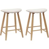  Trpezarijske stolice 2 pcs Prirodna 46 x 37 x 63 cm | shoptok.hr