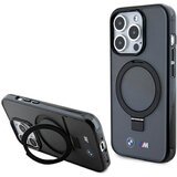 BMW BMHMP15LURSK OVITEK IPHONE 15 PRO 6.1 RING STAND COVER ZA MAGSAFE ČRN, (21971467) | Shoptok.si