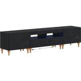  3-dijelni LED TV kabinet Crna Konstruirano drvo | shoptok.hr