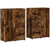  Komoda 2 kom boja dimljenog hrasta 60x31x84cm konstruirano drvo Smeđa | shoptok.hr
