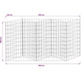  Gabionska košara od pocinčanog čelika 120 x 30 x 100 cm | shoptok.hr