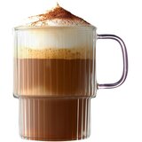 Vialli Design Rožnate steklene skodelice v kompletu za kapučino 2 ks 350 ml Livio – | Shoptok.si
