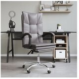  Uredski naslonjač od umjetne kože sivi | shoptok.hr