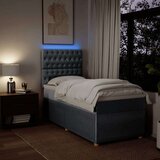 vidaXL Krevet s oprugama i madracem svjetlosivi 100x200 cm od tkanine | shoptok.hr